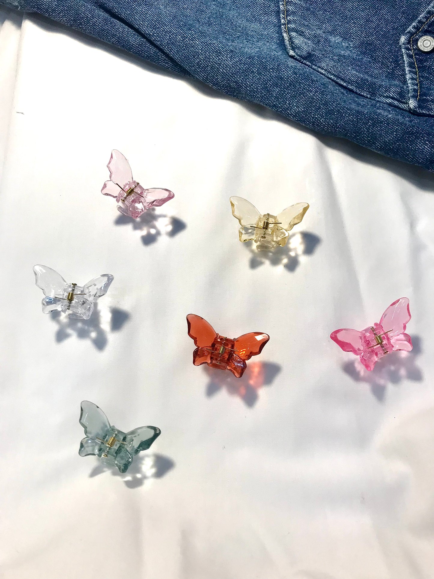 Crystal Mini Butterfly Hair Clips