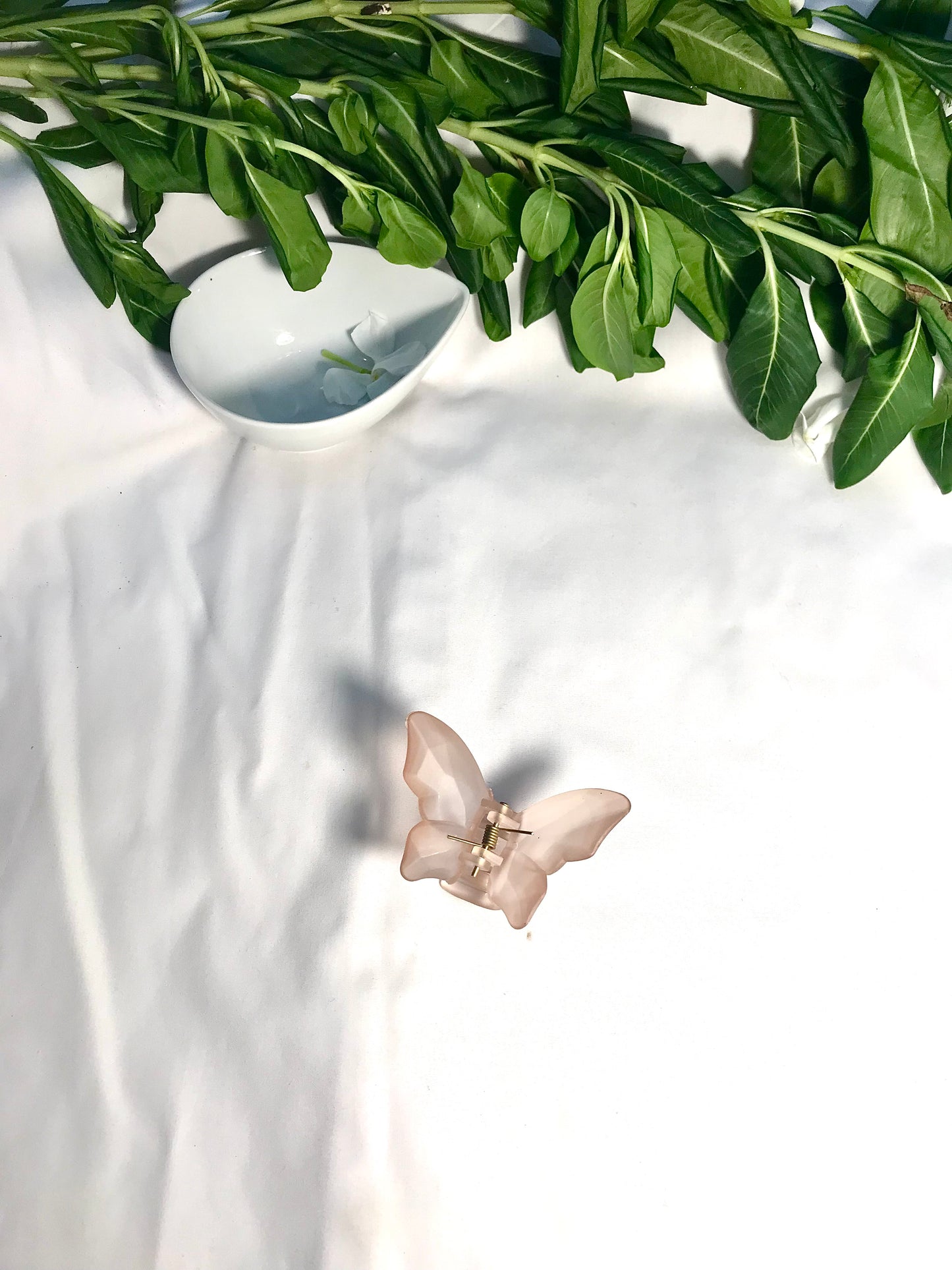 Frosted Crystal Butterfly Hair Clips