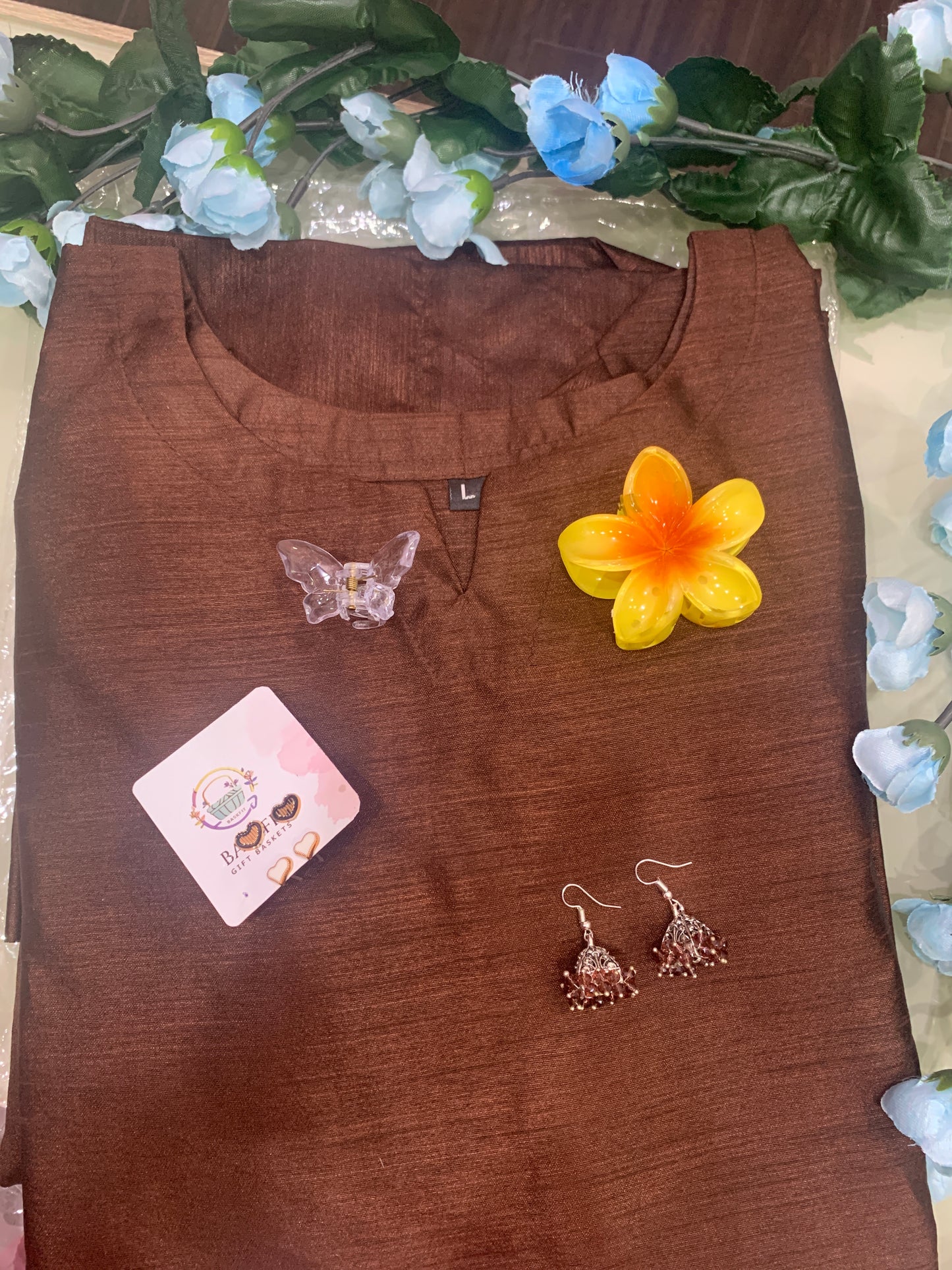 Farshi Sharwar Kameez | Hair & Jewellery Set