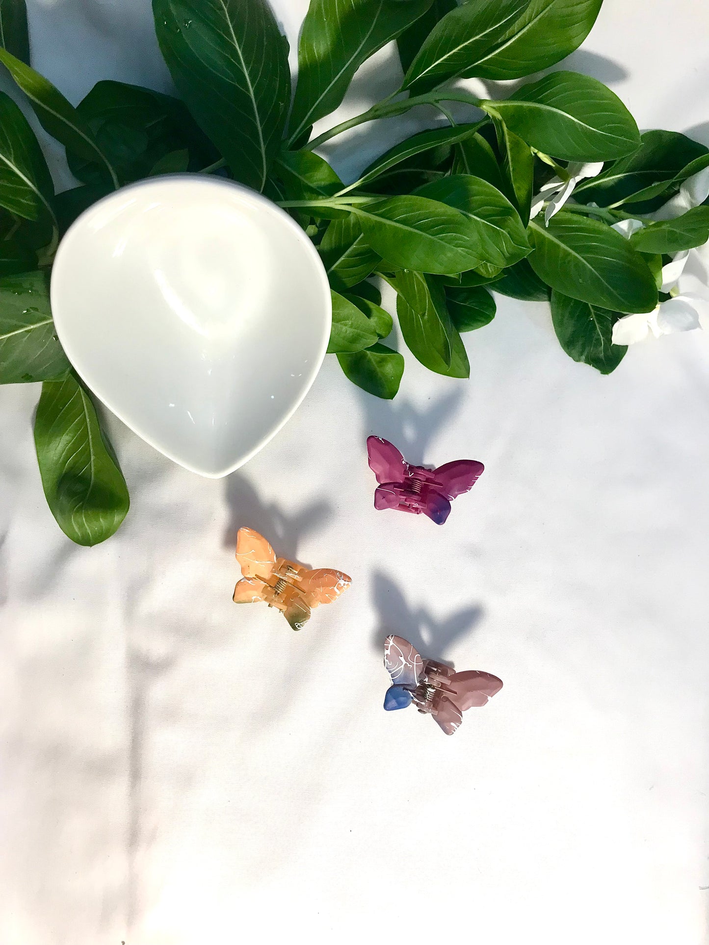 Set of 3 Matte Mini Butterfly Hair Clips