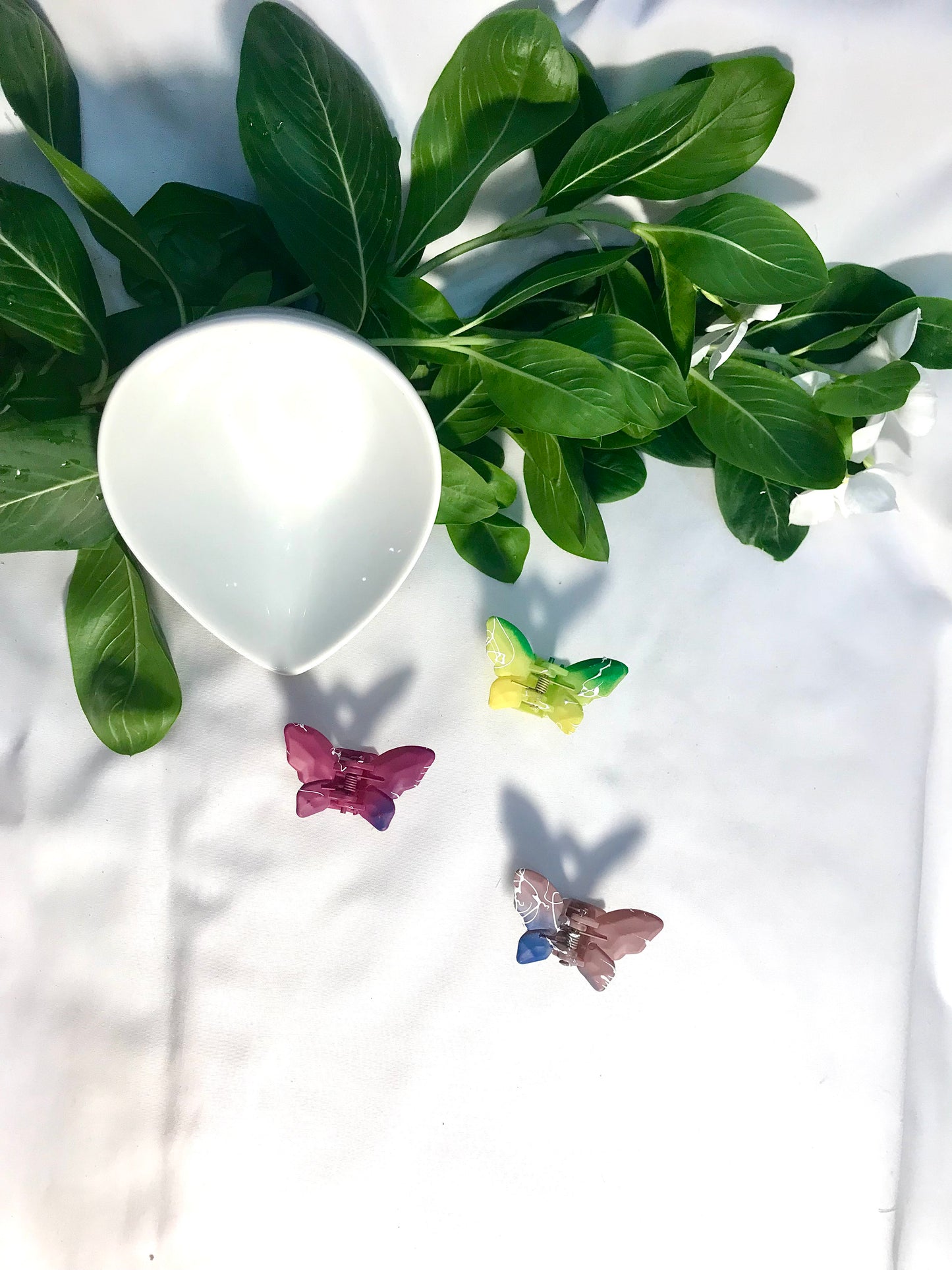 Set of 3 Matte Mini Butterfly Hair Clips